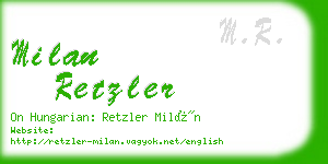 milan retzler business card